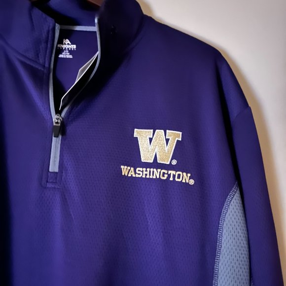 Washington University NEW Quarter Zip with Tags Adult Sizes Purple - Picture 1 of 2